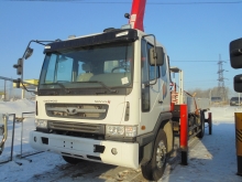 Продажа грузовика с краном на базе daewoo novus F8CJF грузоподъемность 9 тонн . Цена. - 1